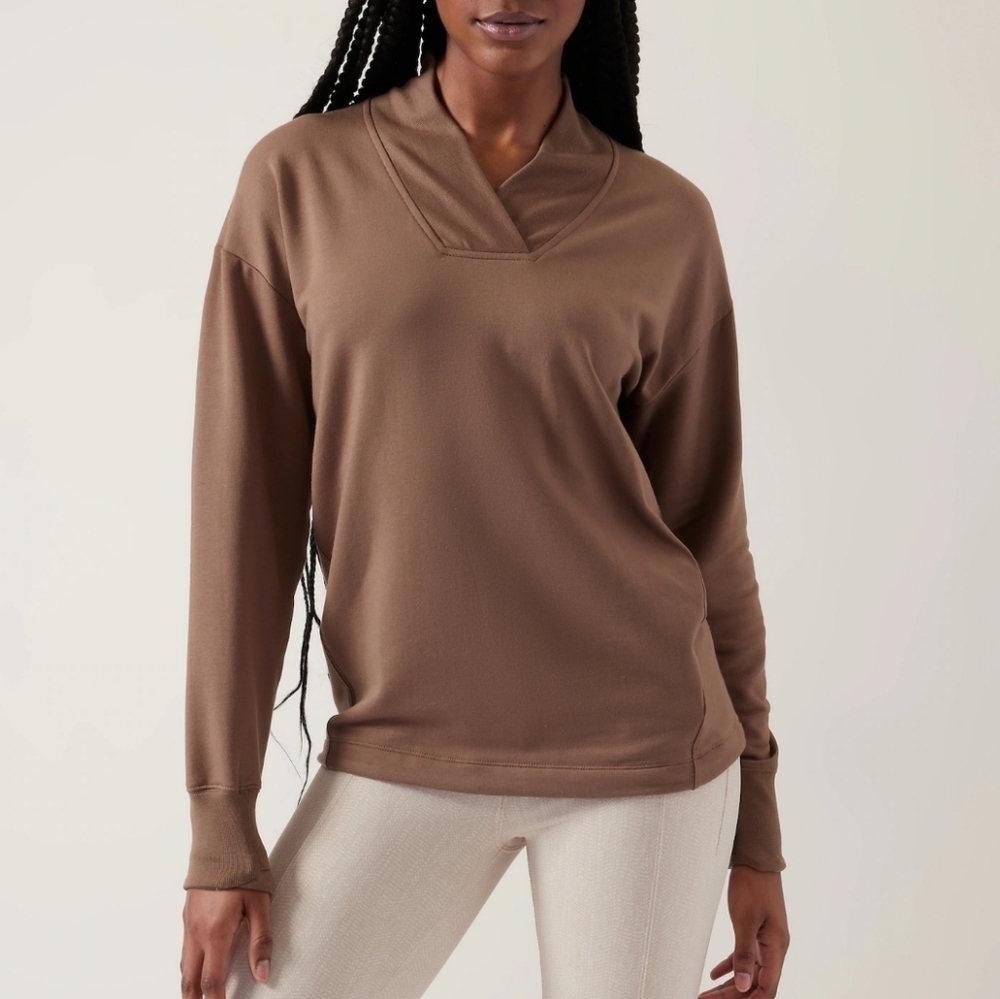 Athleta Clarity V-Neck Sweatshirt